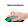 Mobicaps AL2767 1600 DPI Şarj Edilebilir 2.4 GHz RGB Işık Çift Modlu Bluetooth Mouse