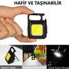 Mobicaps Şarj Edilebilir COB Led Mıknatıslı Kapak Açacaklı ve Carabiner Cep Işık