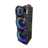 NDR-1526 15 inç 100W USB/TF/FM/TWS Destekli Uzaktan Kumandalı Çift Kablosuz Mikrofonlu Bluetooth Party Box Hoparlör
