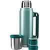 S-link SL-TM13 Yeşil Kumlama Boya 750ML Iç 304 Dış 201 Sert Plastik Kulp Ve Portatif Paslanmaz Çelik Termos Kupa