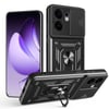 Oppo Reno 13F 5G Kılıf Magnetik Standlı Kamera Korumalı Zore Sürgülü Vega Kapak