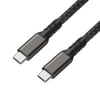 Qgeem 2.Jenerasyon Type-C to Type-C USB3.2 PD Data Kablosu 100W 20Gbps 4K@60Hz 0.5 Metre