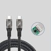 Qgeem QG01 Type-C to Type-C USB4 PD Data Kablosu 240W 40Gbps 8K@60Hz 0.2 Metre
