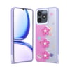 Realme C53 Kılıf Parlayan Simli Kabartma Figürlü Zore Cevze Kapak