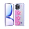 Realme C53 Kılıf Parlayan Simli Kabartma Figürlü Zore Cevze Kapak