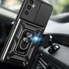 Realme C65 4G Kılıf Magnetik Standlı Kamera Korumalı Zore Sürgülü Vega Kapak
