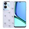 Realme Note 60 Kılıf Airbag Tasarımlı Simli Şeffaf Zore Kutup Kapak