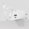 Recci RC108E GaN Teknolojili Hızlı Şarj Başlığı Type-C to Type-C PD 45W Kablolu Şarj Seti