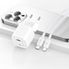 Recci RC77E GaN Teknolojili Hızlı Şarj Başlığı Type-C to Type-C PD 30W Kablolu Şarj Seti