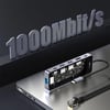 Recci RH17 Type-C to Type-C PD100W + USB3.0 + HDMI + Type-C + RJ45 Bağlantılı 6in1 Hub