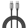 Recci RTC-P08CC Type-C to Type-C PD 100W 5A Hızlı Şarj Naylon Örgü Tasarım Şarj ve Data Kablosu 1.5M
