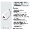 Shaza 45W Çift Çıkışlı Usb Type-C & QC3.0 PD Şarj Adaptörü