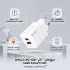 Shaza 45W Çift Çıkışlı Usb Type-C & QC3.0 PD Şarj Adaptörü