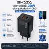 SHAZA Çift Çıkışlı Usb QC3.0& Type-C PD Gan 20W Şarj Adaptörü