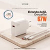 Simex OneCore SPS-20 67Watt USB-A Çıkışlı Süper Hızlı (saliseli) Şarj Cihazı + Şarj Kablosu Set