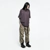 Skinarma Cypher Kısa Kollu Oversize Unisex Bisiklet Yaka Mor Tişört