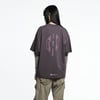 Skinarma Cypher Kısa Kollu Oversize Unisex Bisiklet Yaka Mor Tişört