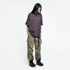 Skinarma Cypher Kısa Kollu Oversize Unisex Bisiklet Yaka Mor Tişört