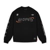 Skinarma Neptune Uzun Kollu Oversize Unisex Bisiklet Yaka Siyah Sweatshirt