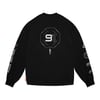 Skinarma Neptune Uzun Kollu Oversize Unisex Bisiklet Yaka Siyah Sweatshirt