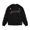 Skinarma Neptune Uzun Kollu Oversize Unisex Bisiklet Yaka Siyah Sweatshirt