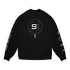 Skinarma Neptune Uzun Kollu Oversize Unisex Bisiklet Yaka Siyah Sweatshirt