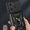 Tecno Spark 10 4G Kılıf Magnetik Standlı Kamera Korumalı Zore Sürgülü Vega Kapak