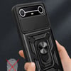 Tecno Spark Slim 5G Kılıf Magnetik Standlı Kamera Korumalı Zore Sürgülü Vega Kapak