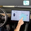 Tesla Yeni Model Y 2in1 Araç Multimedya Ekran Koruyucu Uygulama Aparatlı Zore Premium Mat Temperli Cam Ekran Koruyucu