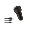 ttec 2CKS31DS SmartCharger Duo 3.1A Araç Şarj Aleti Çift USB + USB-C ve Lightning Kablo