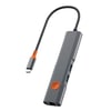 Wiwu Wi-HB005 Travel Serisi 5in1 HDMI (4K@60Hz) Girişli + RJ45 + 100W PD Type-C Hub Bağlantı İstasyonu
