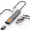 Wiwu Wi-HB8007 Travel Serisi 7in1 HDMI (4K@60Hz) Girişli 100W PD Type-C Hub Bağlantı İstasyonu
