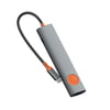 Wiwu Wi-HB8007 Travel Serisi 7in1 HDMI (4K@60Hz) Girişli 100W PD Type-C Hub Bağlantı İstasyonu