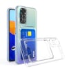 Xiaomi Redmi Note 11 Pro 5G Kılıf Kartlıklı Şeffaf Zore Setra Clear Silikon Kapak