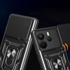 Xiaomi Redmi Note 14 Kılıf Magnetik Standlı Kamera Korumalı Zore Sürgülü Vega Kapak