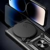Xiaomi Redmi Note 14 Pro Plus Kılıf Magnetik Standlı Kamera Korumalı Zore Sürgülü Vega Kapak