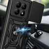 Xiaomi Redmi Note 15 4G Kılıf Magnetik Standlı Kamera Korumalı Zore Sürgülü Vega Kapak