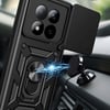 Xiaomi Redmi Note 15 Pro 4G Kılıf Magnetik Standlı Kamera Korumalı Zore Sürgülü Vega Kapak