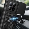 Xiaomi Redmi Note 15 Pro Plus Kılıf Magnetik Standlı Kamera Korumalı Zore Sürgülü Vega Kapak