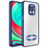Xiaomi Redmi Note 9 Pro Kılıf Kamera Korumalı Logo Gösteren Zore Omega Kapak