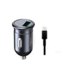 Xo-CC46 18W Çıkışlı Lightning Kablolu Araç Çakmaklık Şarj Aleti