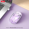 XO XO-M12  Şeffaf Tasarım Renkli Alt Yüzey TYPE-C Şarj 300 Mah Dahili Bataryalı Şarjlı Kablosuz Mouse