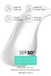 Yağlı Ciltler Için Mat Bitişli 50spf Uva/uvb 120ml Dry Touch Güneş Kremi