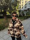 Alaska Geyik Desenli Polar Ceket