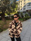 Alaska Geyik Desenli Polar Ceket