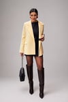 Avenue Sarı Blazer Pantolon Takım