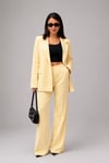 Avenue Sarı Blazer Pantolon Takım