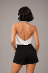 Bianca Draped Beyaz Bluz