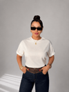 Gigi Beyaz Oversize Tişört