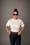 Gigi Beyaz Oversize Tişört